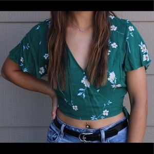 PacSun cross-front tie top